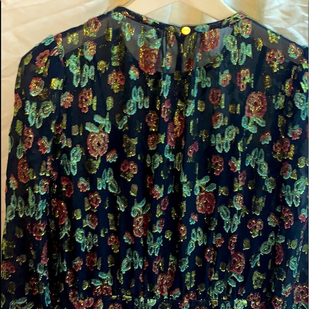 *VERONICA BEARD* ~ SILK BLEND SHIMMERY ROSE DRESS - Picture 10 of 12